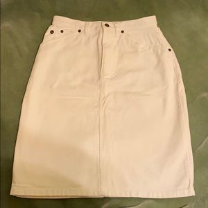 Crisp White High Waist Jean Skirt ☁️